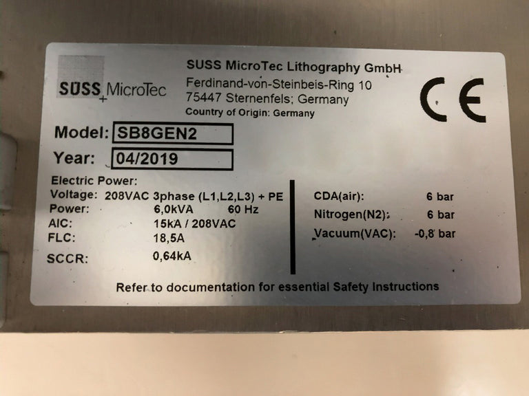SUSS SB 8 E Bonder
