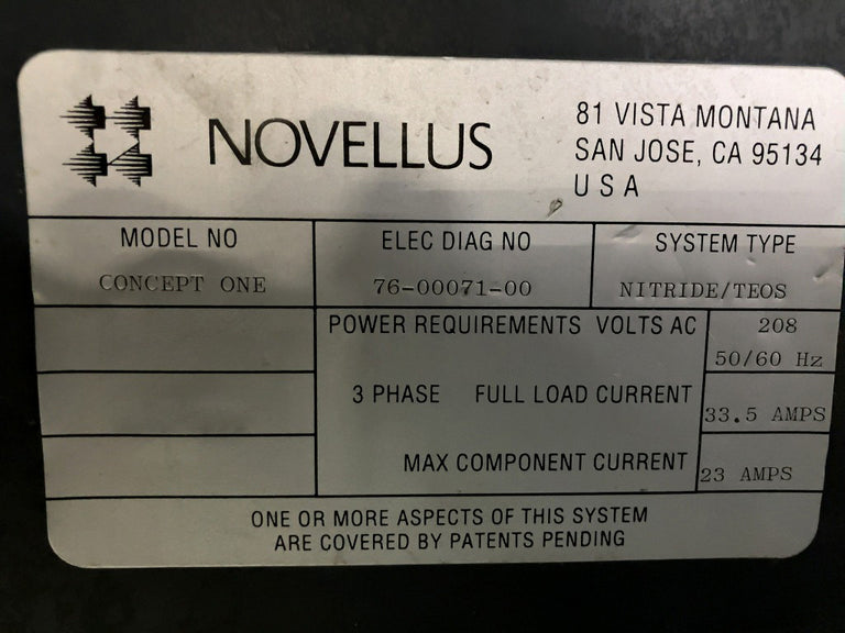 Lam / Novellus Concept One CVD (Chemical Vapor Deposition)