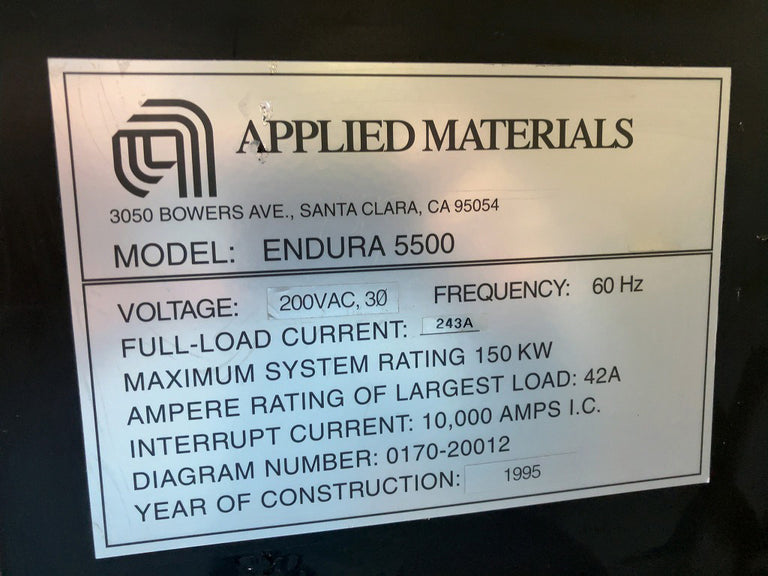 Applied Materials Endura 5500 Metal Sputterer