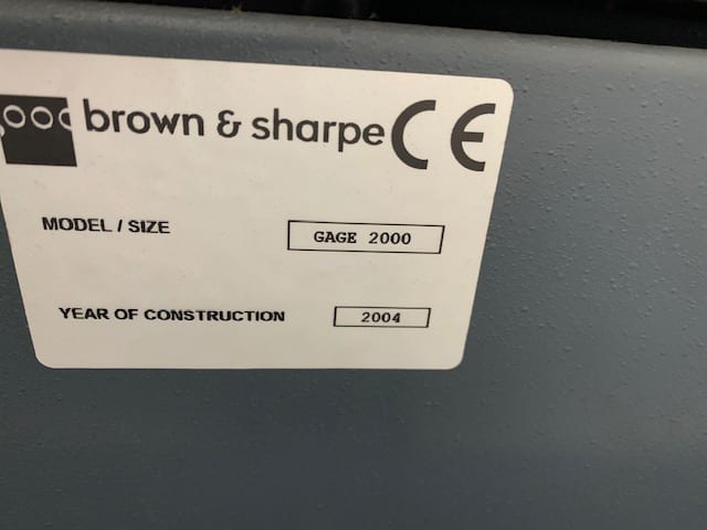 Brown & Sharpe Gage 2000