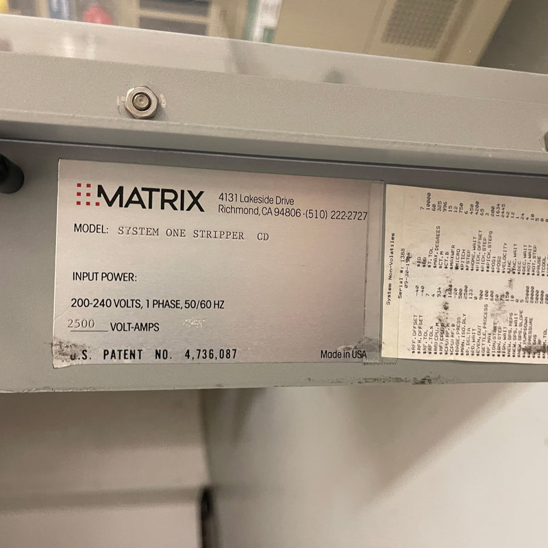 Matrix 105 Plasma Asher