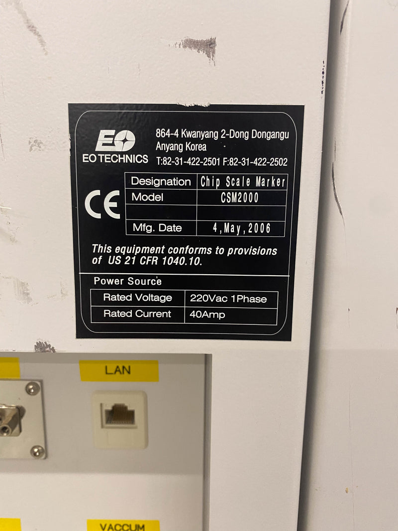 EO Technics CSM 2000 Laser Marker
