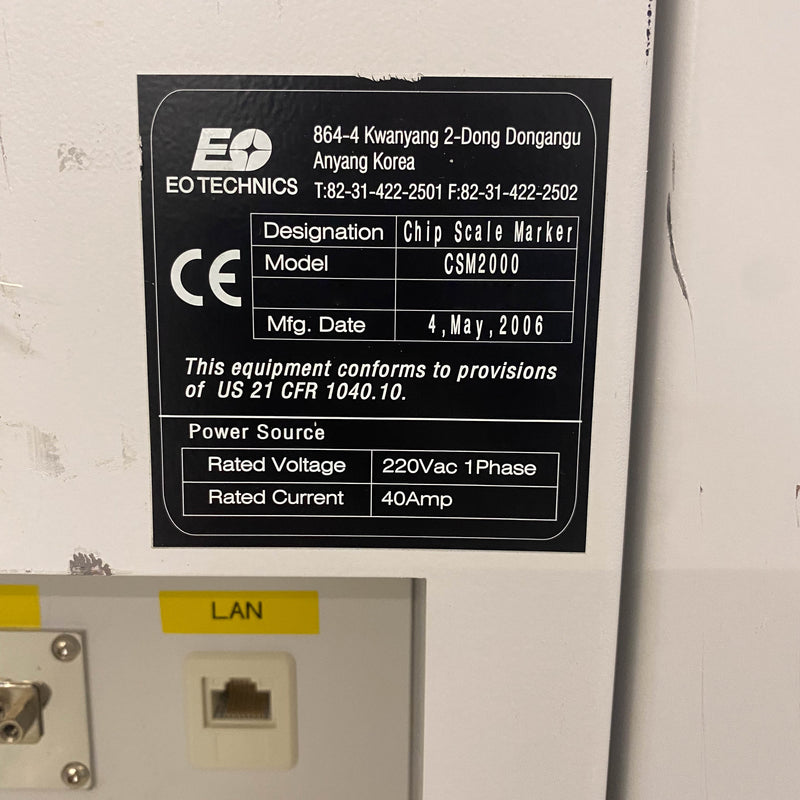 EO Technics CSM 2000 Laser Marker