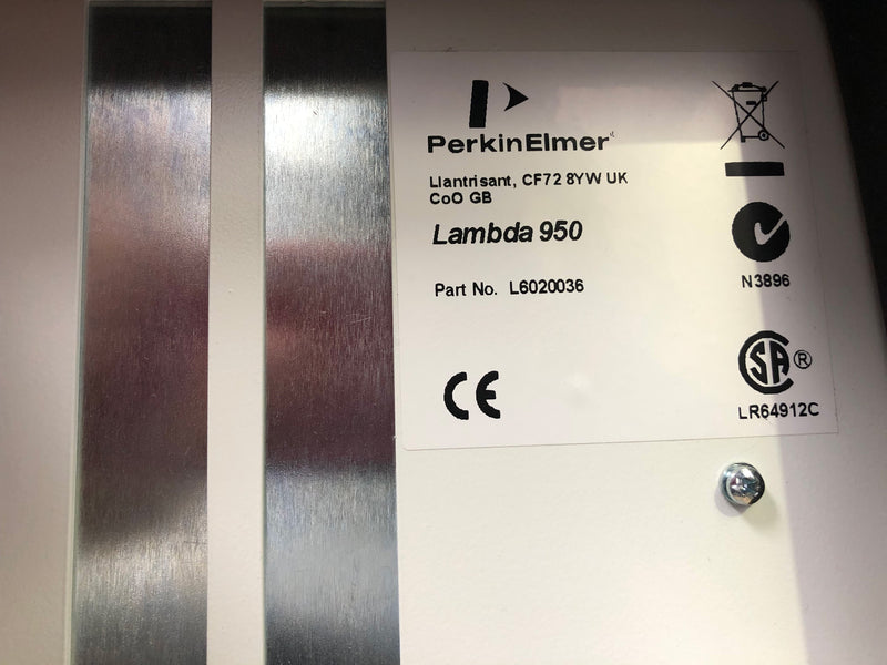 Perkin Elmer Lambda 950 UV-VIS-NIR Spectrophotometer (Ultra Violet Visible Near Infrared)