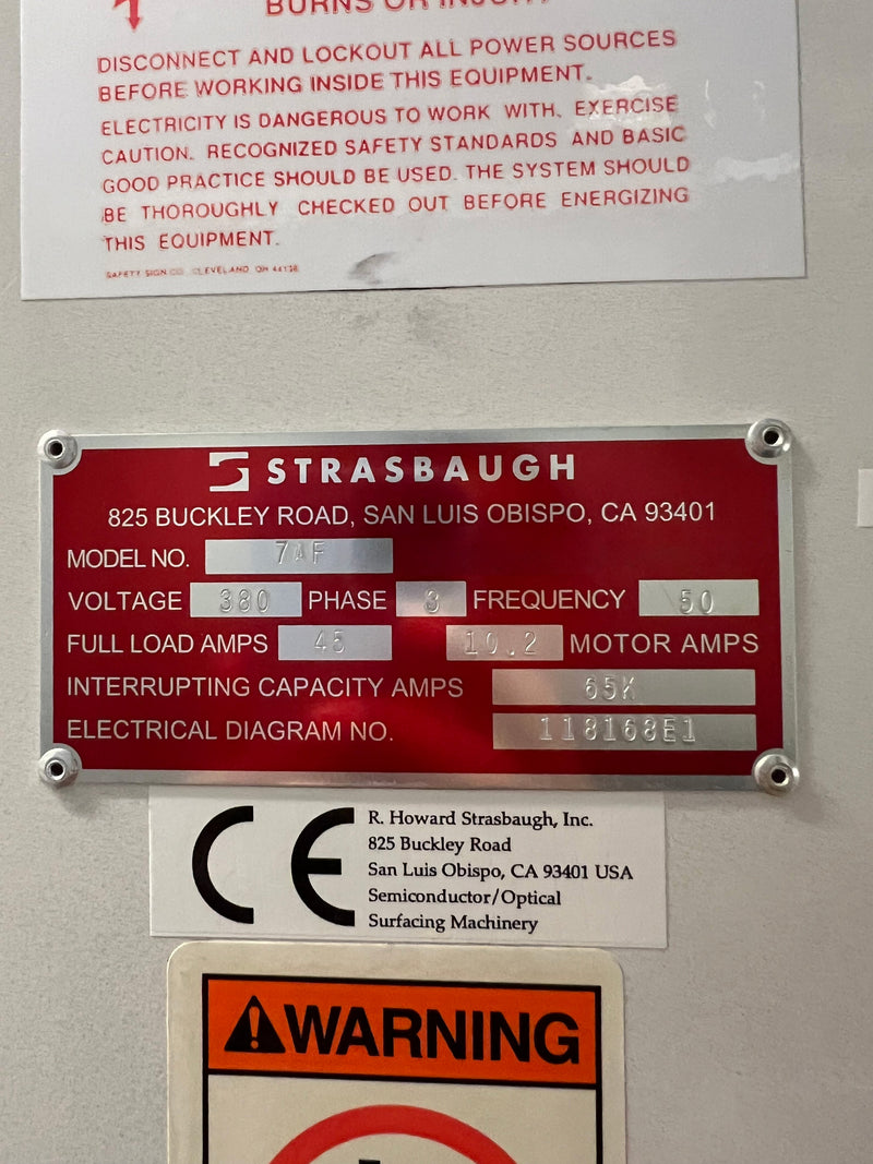 Strasbaugh 7 AF Back Grinder