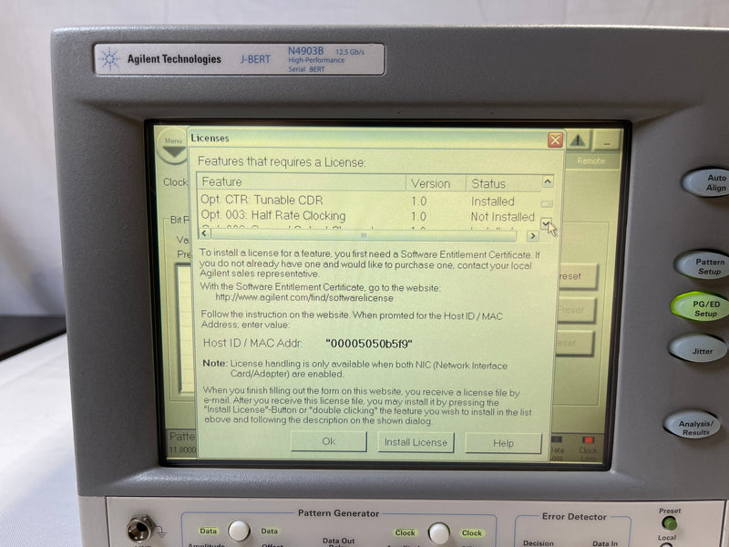 Agilent N 4903 B J-BERT High Performance Serial BERT 12.5 Gb/s
