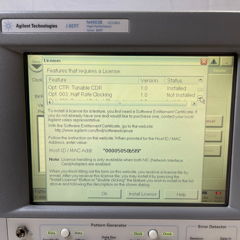 Agilent N 4903 B J-BERT High Performance Serial BERT 12.5 Gb/s