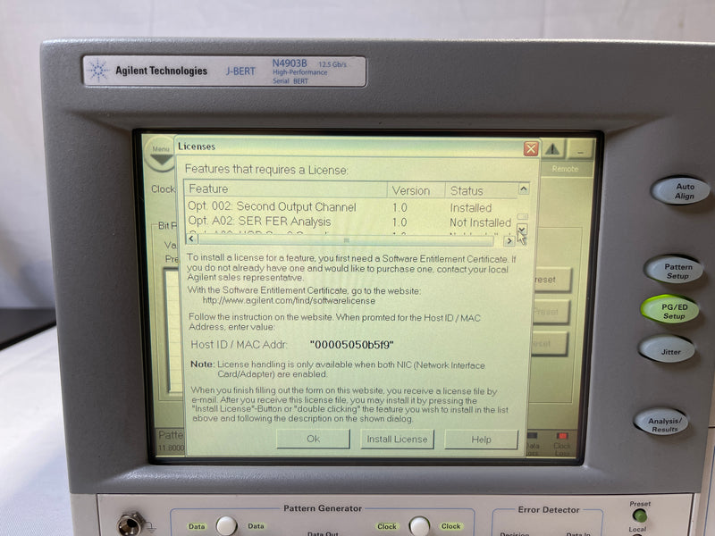 Agilent N 4903 B J-BERT High Performance Serial BERT 12.5 Gb/s
