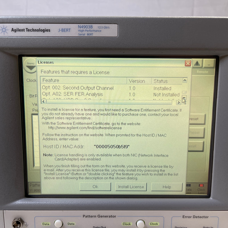 Agilent N 4903 B J-BERT High Performance Serial BERT 12.5 Gb/s