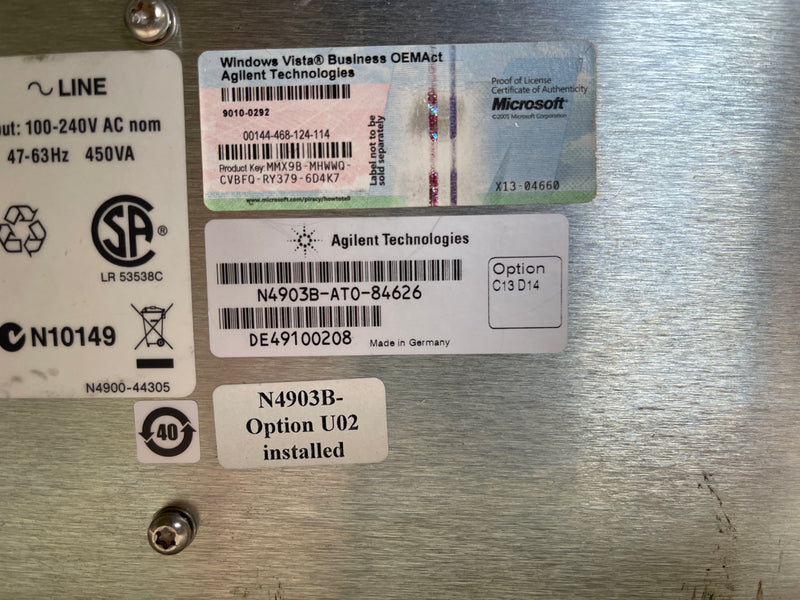 Agilent N 4903 B J-BERT High Performance Serial BERT 12.5 Gb/s