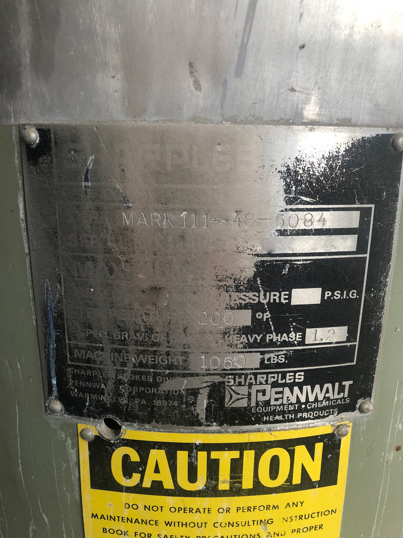 Sharples Mark III Centrifuge