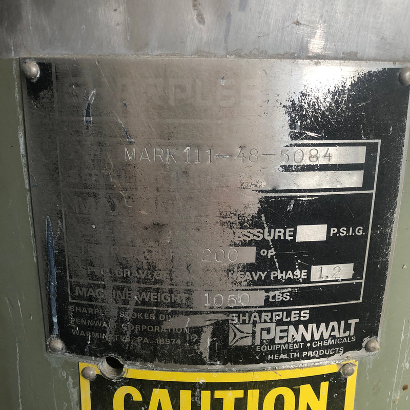 Sharples Mark III Centrifuge
