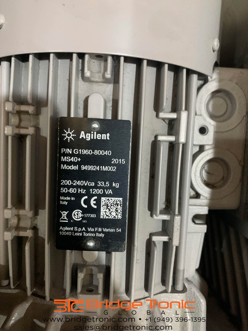 Agilent / Varian G 6230 B TOF-MS (Time of Flight Mass Spectrometer