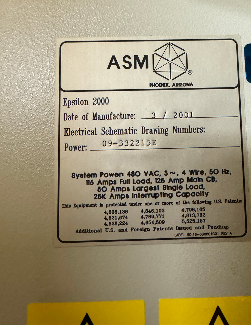 ASM Epsilon 2000 CVD (Chemical Vapor Deposition)
