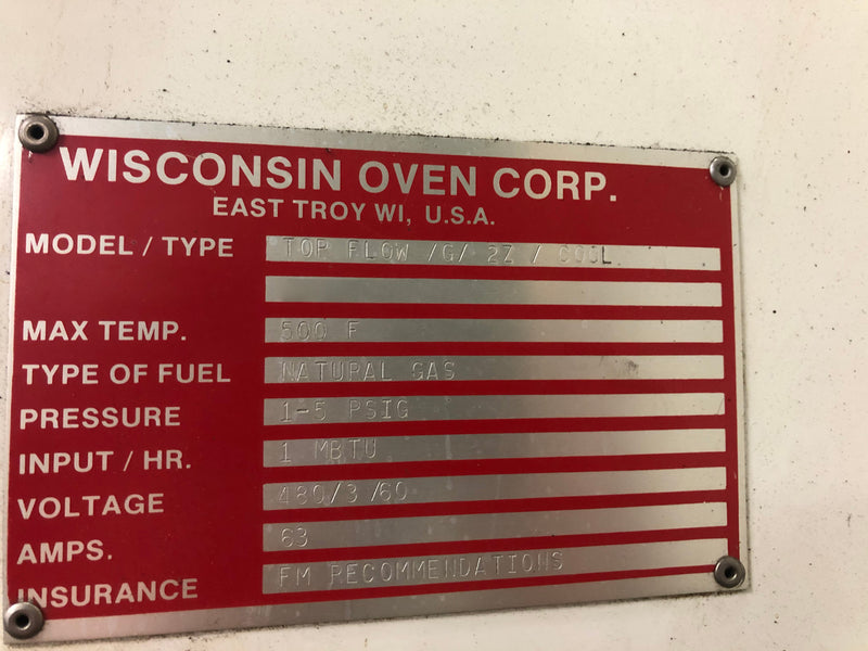 Wisconsin Oven Top Flow Oven