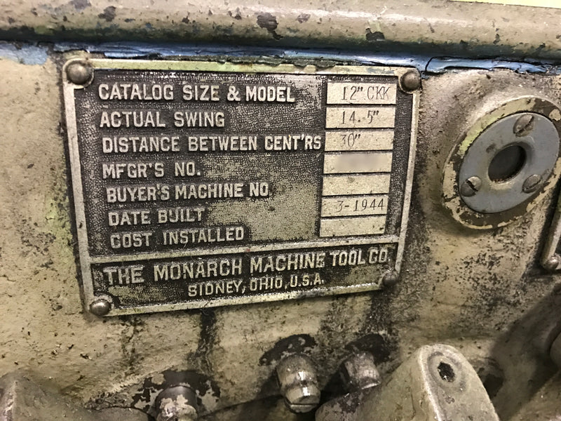 Monarch CKK Lathe