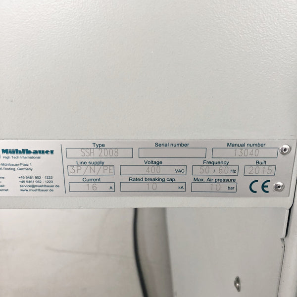 Muhlbauer SSH 2008 Application Machine