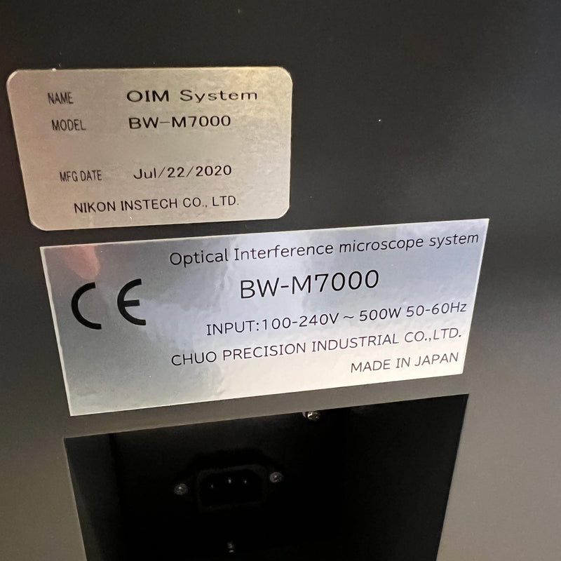 Nikon BW M 7000 Optical Interference Microscope System