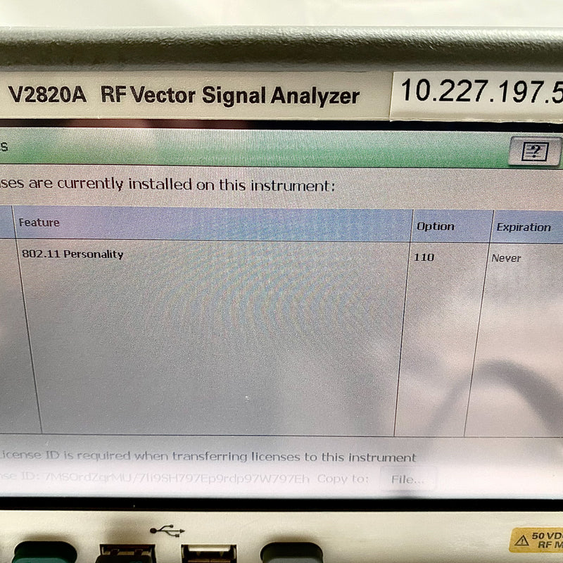 Agilent V 2820 A RF Vector Signal Analyzer