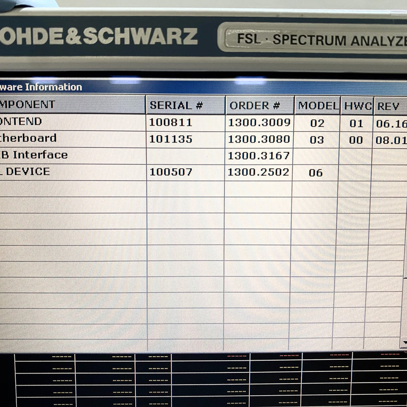 Rohde & Schwarz FSL 6 Spectrum Analyzer