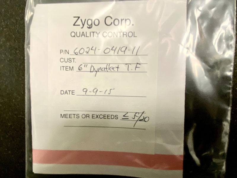 Zygo Verifire Bow and Warp