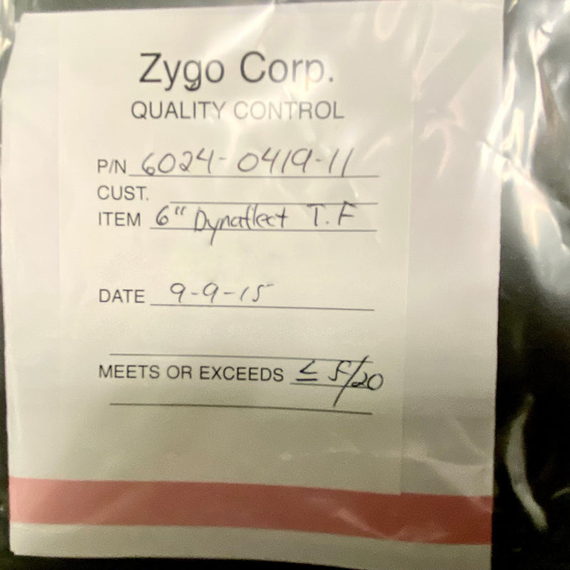 Zygo Verifire Bow and Warp