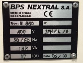 BPS Nextral 860 RIE (Reactive Ion Etcher)
