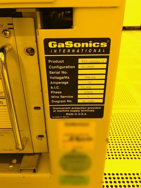 Lam / Novellus / Gasonics PEP Iridia Double Chamber System