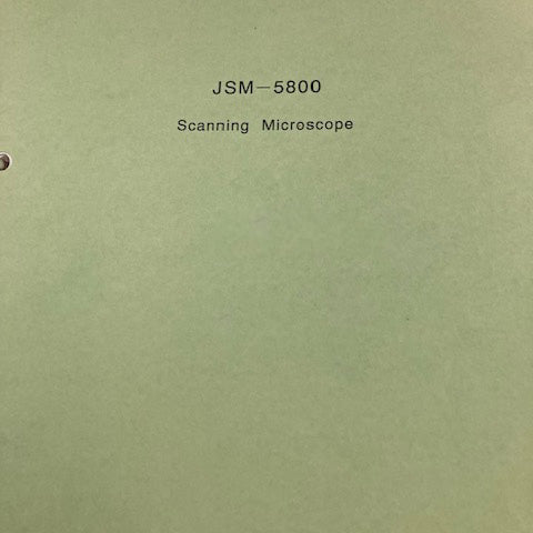 Jeol JSM 5800 SEM (Scanning Electron Microscope)