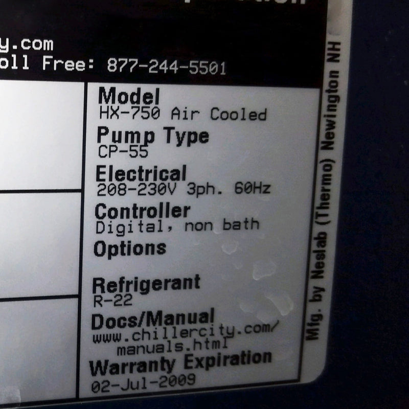Neslab HX 750 Air Cooled Chiller
