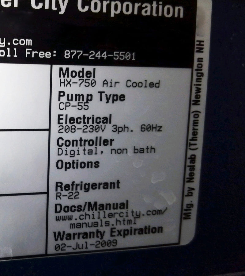 Neslab HX 750 Air Cooled Chiller