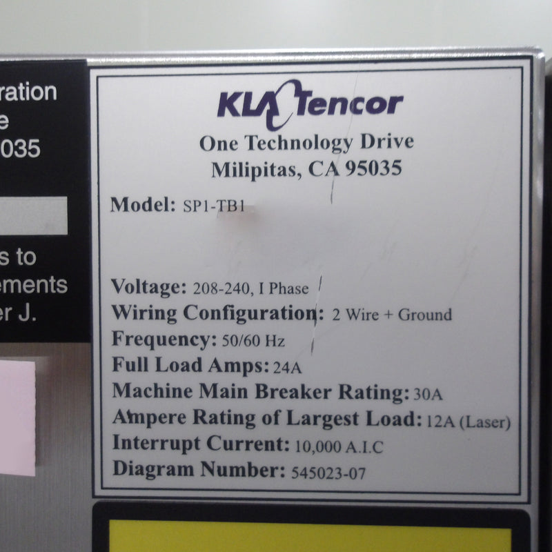 KLA Surfscan SP 1 TBI Particle Defect System