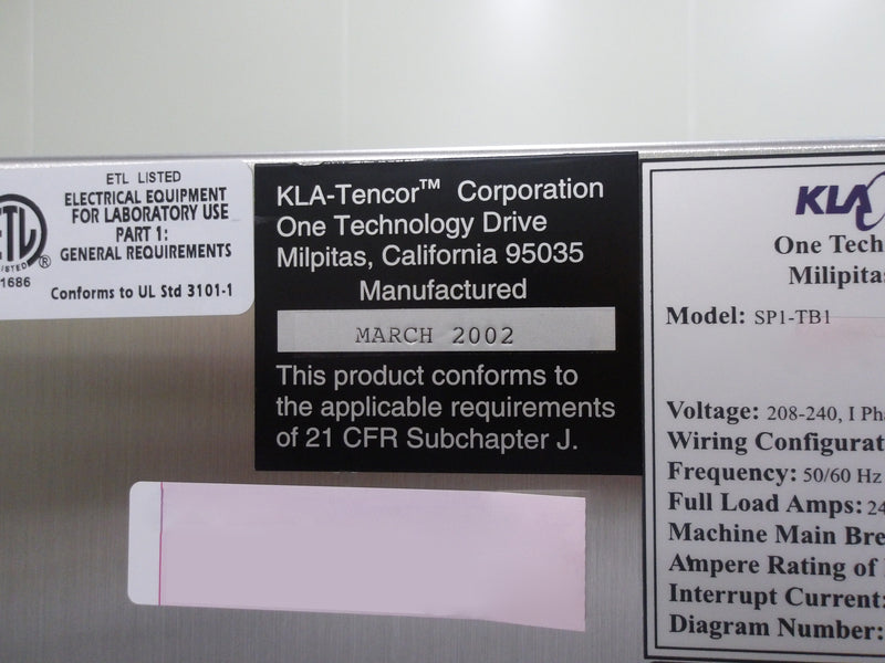 KLA Surfscan SP 1 TBI Particle Defect System