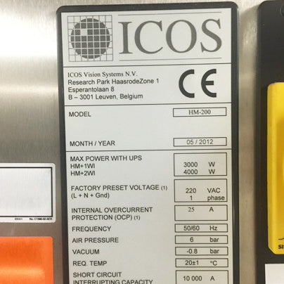 KLA / ICOS HM 200 / WI 2250 Automatic Visual Inspection