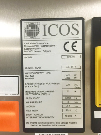 KLA / ICOS HM 200 / WI 2250 Automatic Visual Inspection