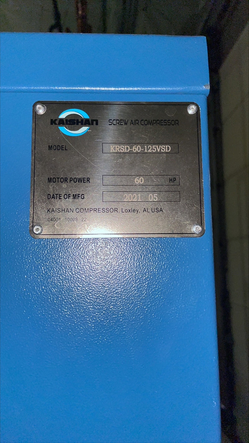 Kaishan KRSD 60 125 VSD Screw Air Compressor