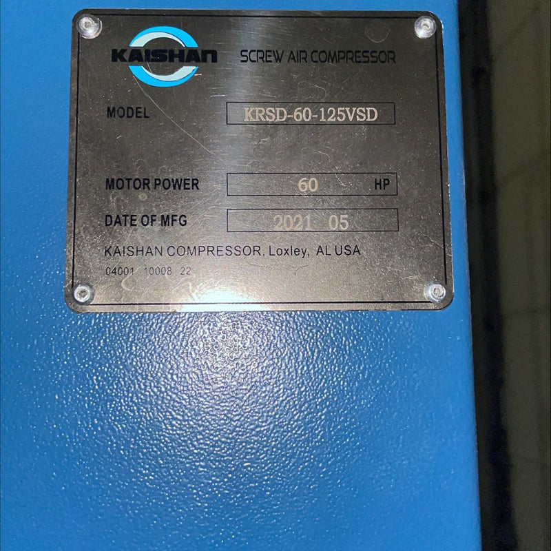 Kaishan KRSD 60 125 VSD Screw Air Compressor