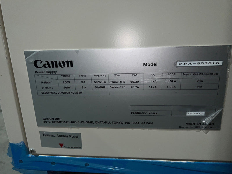 Canon FPA 5510 IX Stepper
