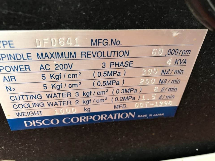 Disco DFD 641 Automatic Dicing Saw