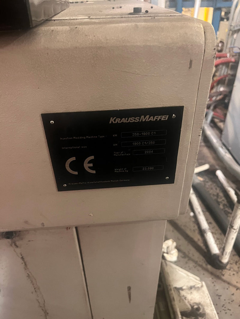Krauss Maffei 350 1900 C 1 Injection Molding Machine