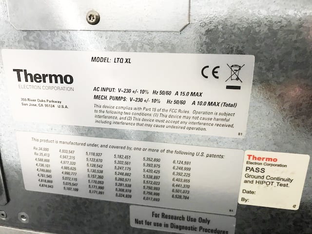 Thermo Scientific LTQ XL Mass Spectrometer