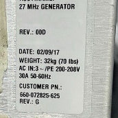 MKS LVG 3527 A RF Generator