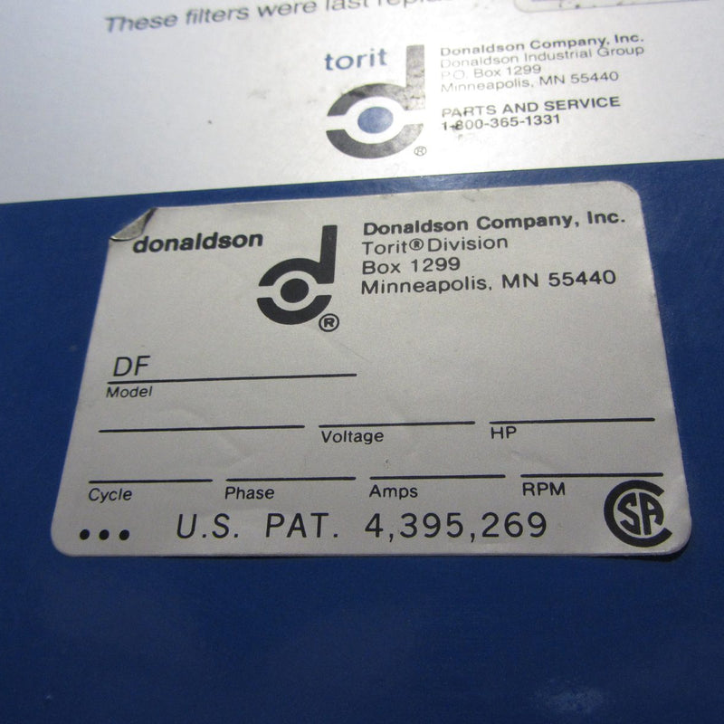 Donaldson DF Dust Collector