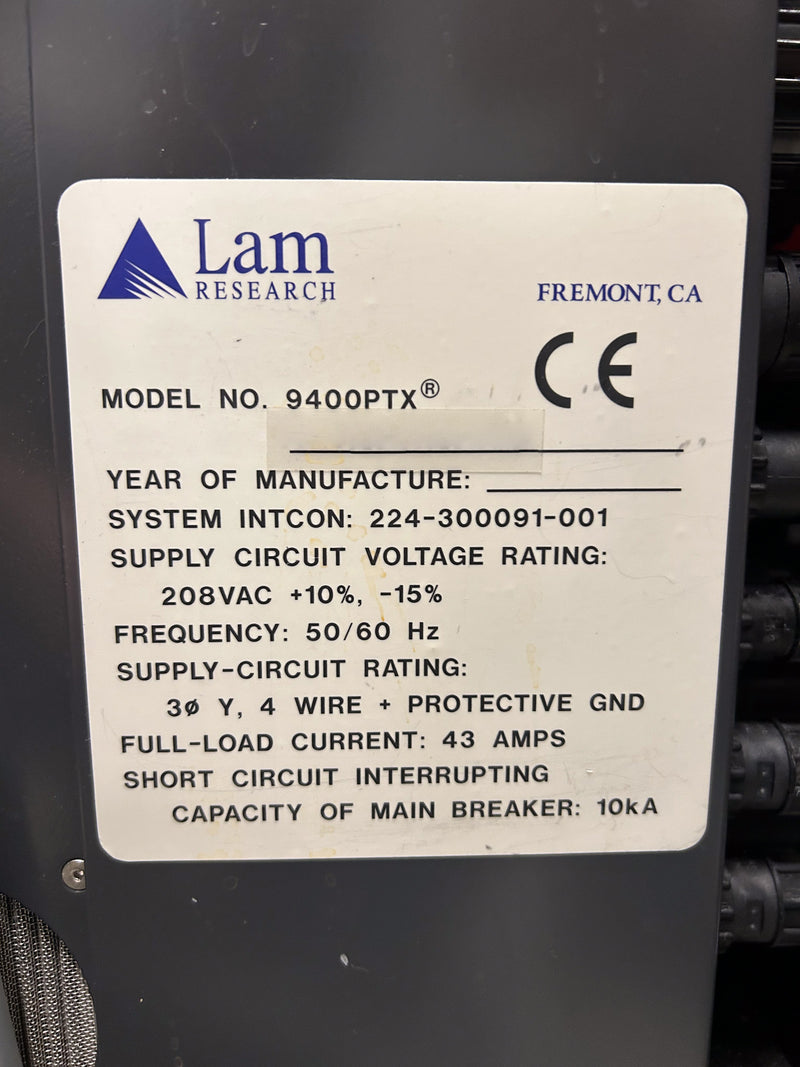 Lam Alliance 6 9400 PTX Etcher