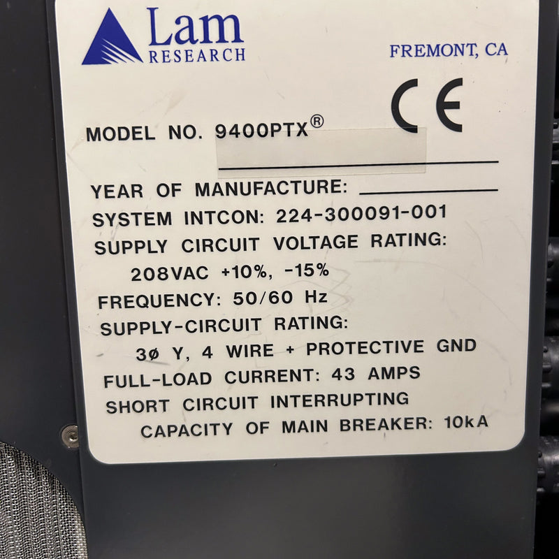 Lam Alliance 6 9400 PTX Etcher