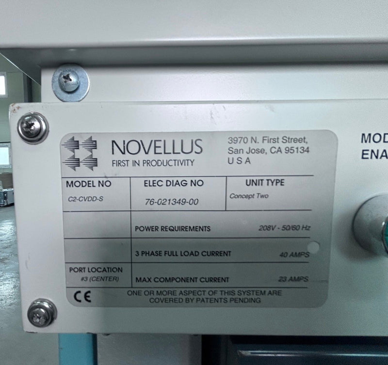 Lam / Novellus Concept Two Dual Sequel CVD (Chemical Vapor Deposition)
