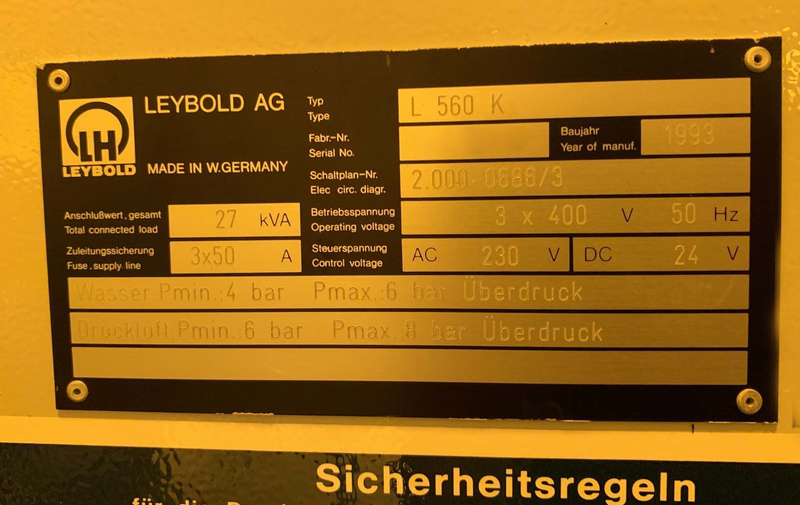 Leybold L 560 E-Beam Evaporator