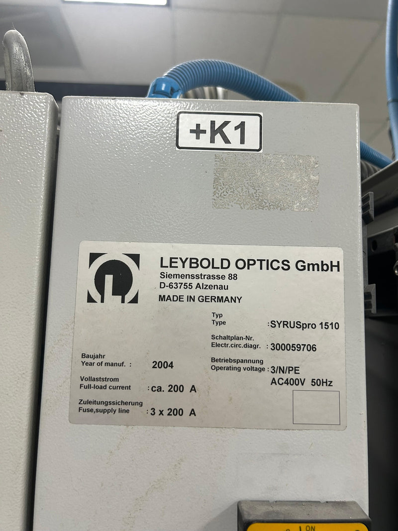 Leybold Syrus Pro 1510 Evaporator