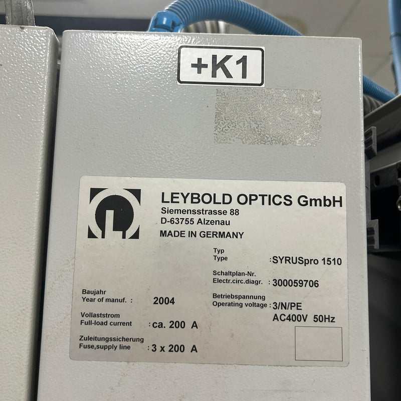 Leybold Syrus Pro 1510 Evaporator