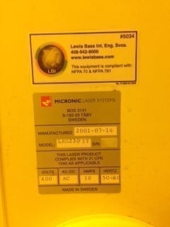 Micronic LRS 230-IT Laser Lithography
